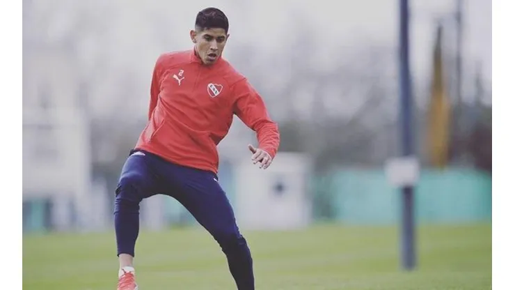 Alan Franco, durante una práctica de Independiente. (Foto: Instagram @alan.franco.2)