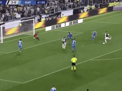 Cristiano Ronaldo enganchó el balón de zurda y de primera marcó el 3-0