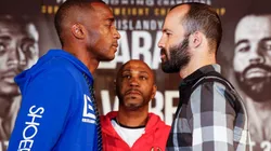 Lara y Álvarez, en uno de los últimos cara a cara. (Foto: @premierboxing)