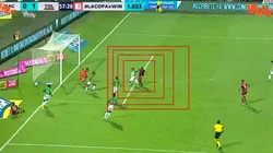 Así fue el gol de Jorge Ramos para adelantar al Tolima sobre Nacional.