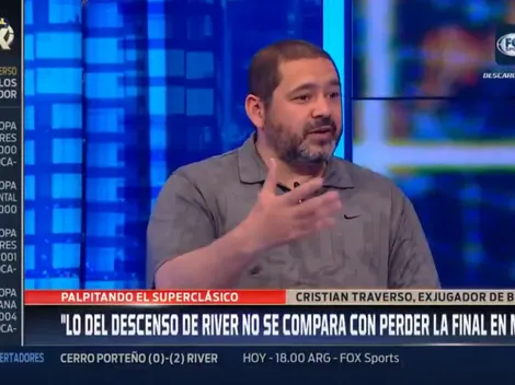 Traverso le pegó a River: "La situación de haberse ido al descenso no se compara"