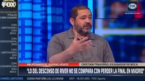 Traverso le pegó a River: "La situación de haberse ido al descenso no se compara"
