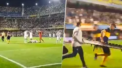 La reacción de los jugadores al ver la gravedad de la lesión de Christian Cruz