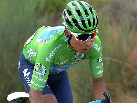 Nairo Quintana recibió una inesperada visita en la etapa 4 de la Vuelta a España