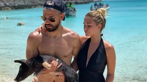 Sofía Calzetti le sacó un fotón a Agüero, la subió a Instagram y le escribió: "Te amo"