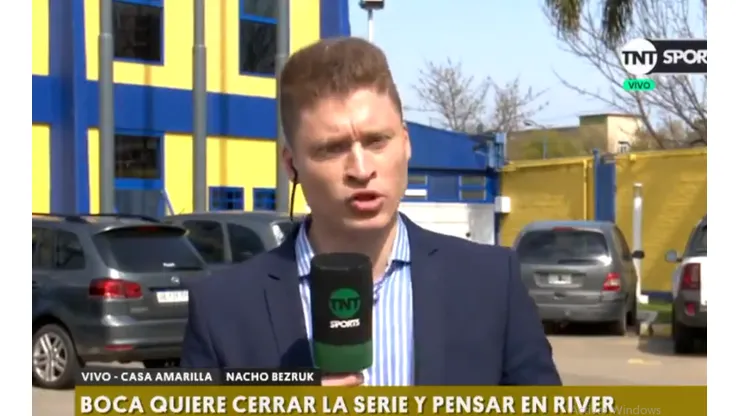 Foto del periodista que cubre a Boca.