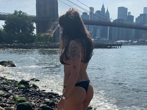 Ivana Nadal se sacó todo, se tiró en la cama boca abajo, pero a nosotros nos encantó el cuadro de atrás