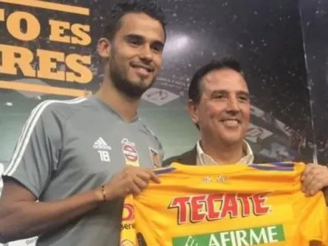 Diego Reyes fue presentado como nuevo futbolista de Tigres en el Estadio Universitario