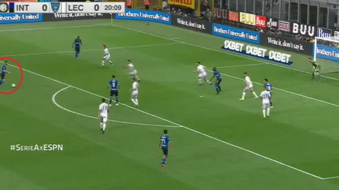 Inatajable: el misilazo de Brozovic para poner el 1 a 0 para el Inter ante Lecce