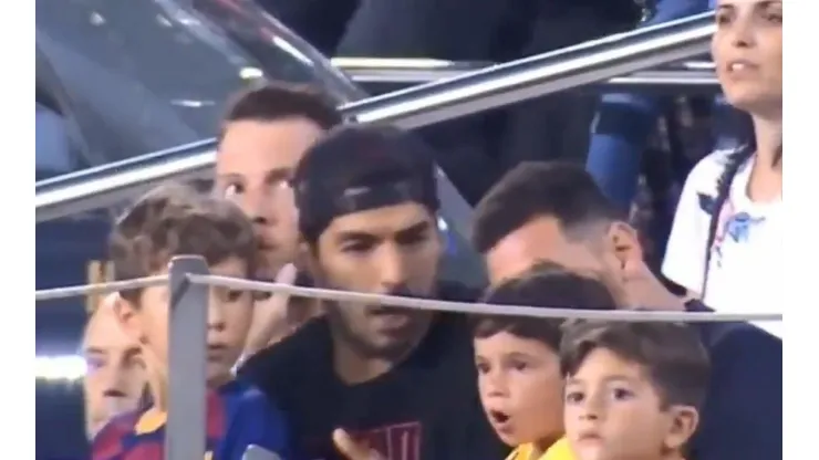 Es viral: el video de Luis Suárez "retando" a Mateo Messi por gritar antes un gol que no fue