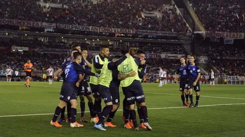El festejo de los jugadores de Talleres.