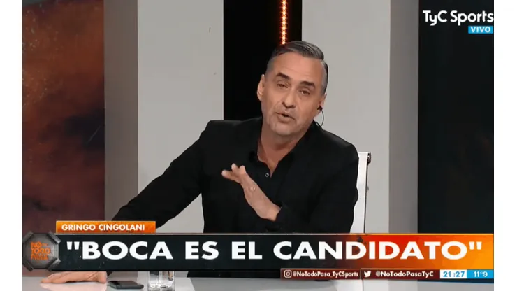 El Gringo Cingolani tiró que "Boca es el candidato" y le pegó a River