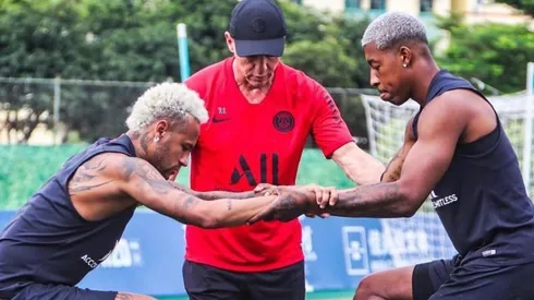 Foto de Neymar entrenando con el PSG.