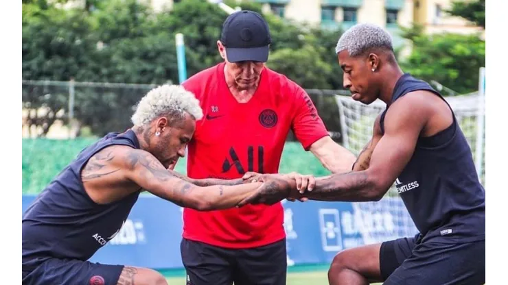 Foto de Neymar entrenando con el PSG.