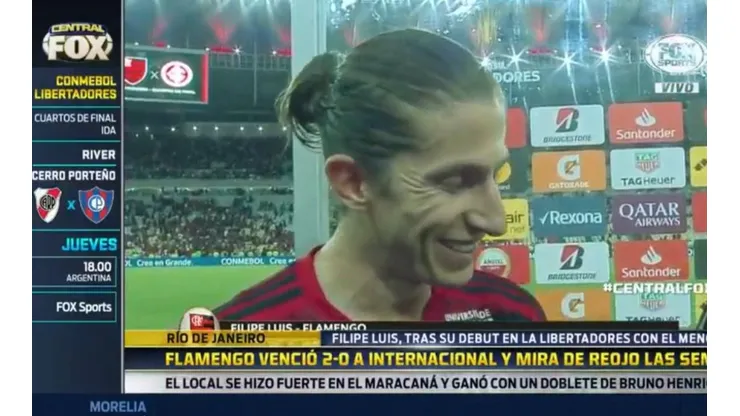 ¿River o Boca? Filipe Luis tiró contra quién le gustaría jugar la final de la Libertadores