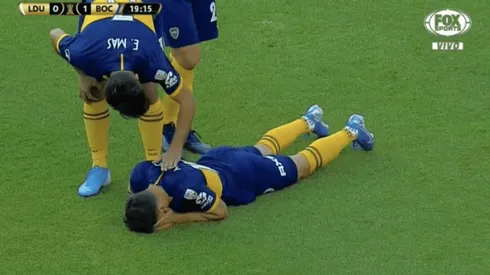Zárate se lesionó, no duró 20' y se tiró boca al piso de la bronca