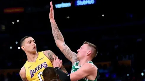 Los jugadores de los Celtics se burlaron de Kyle Kuzma y se prendió la rivalidad con los Lakers