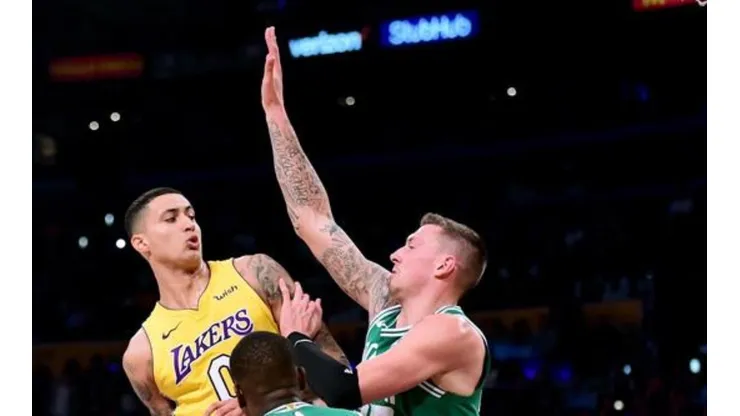 Los jugadores de los Celtics se burlaron de Kyle Kuzma y se prendió la rivalidad con los Lakers