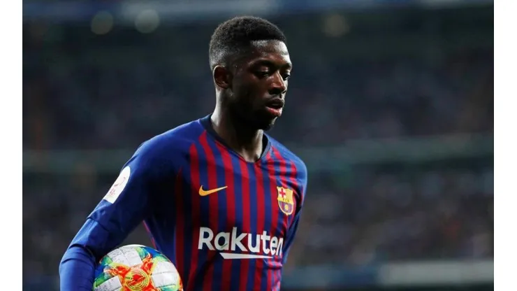 Ousmane Dembélé con la camiseta de Barcelona.