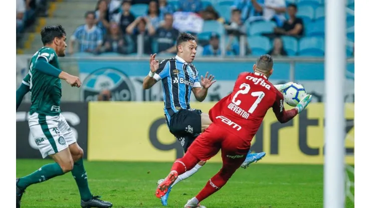 Gremio vs. Palmeiras por la Copa Libertadores.