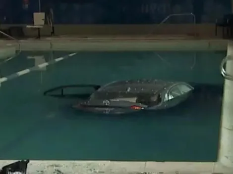 Pensó que era el freno, apretó el acelerador y terminó adentro de una pileta...¡con gente!