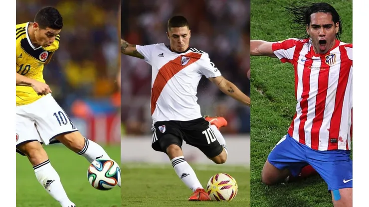 James Rodríguez, Juanfer Quintero y Radamel Falcao.