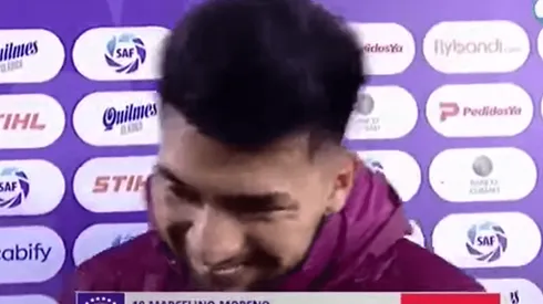 Lo eligieron figura del partido, ni él supo lo que quiso decir y abandonó la nota en vivo