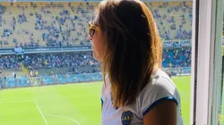 La mujer de Benedetto se despidió de La Bombonera con una última gastada a River