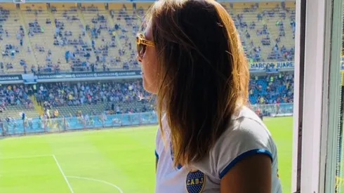 La mujer de Benedetto se despidió de La Bombonera con una última gastada a River
