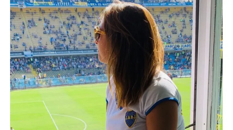 La mujer de Benedetto se despidió de La Bombonera con una última gastada a River