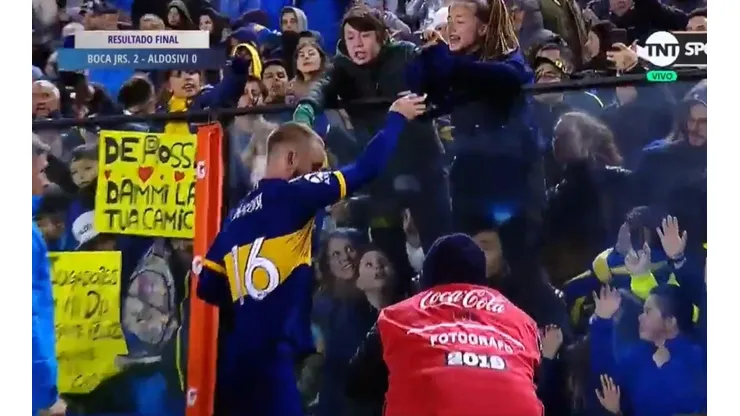 Gigante: Daniele De Rossi le hizo el mejor regalo del Día del Niño a una fanática de Boca