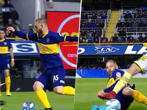 Primero amagó, después fue al piso y Daniele De Rossi hizo que explote la cancha de Boca