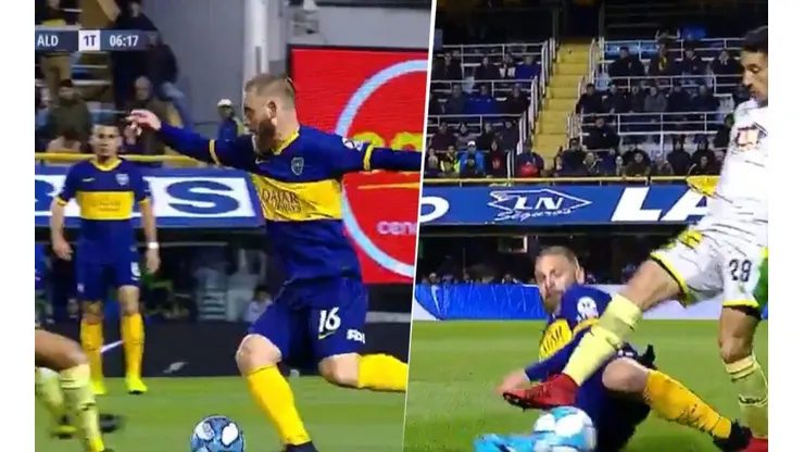 Primero amagó, después fue al piso y Daniele De Rossi hizo que explote la cancha de Boca