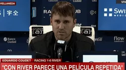 Coudet confesó que la gente de Racing lo hizo sentir peor que la goleada de River
