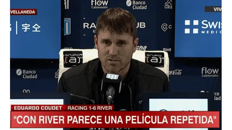 Coudet confesó que la gente de Racing lo hizo sentir peor que la goleada de River