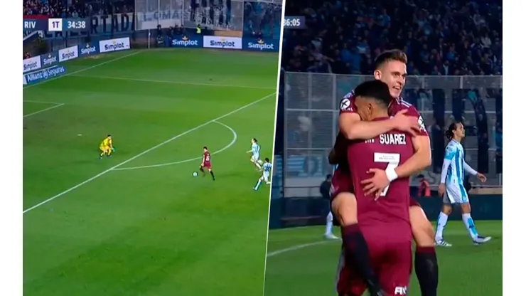 En menos de un minuto, Borré le metió dos goles a Racing y remontó River