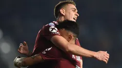 El festejo de los jugadores River.