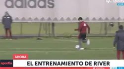 Listo para volver: el show y los golazos de Scocco en el entrenamiento de River