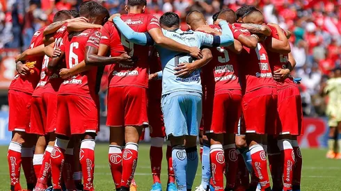 Los jugadores de Toluca, minutos antes de enfrenar a América.