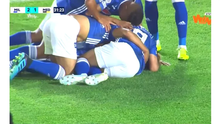Millonarios festeja la remontada en Copa Águila contra Independiente Medellín.