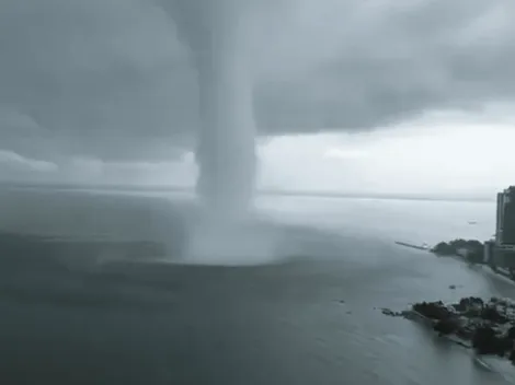 Video viral: este tornado de agua se puso diabólico antes de llegar a la ciudad