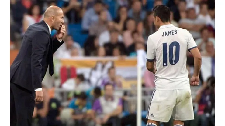 A Zidane no le gusta esto: lo que pasó en las redes entre James y el Real Madrid