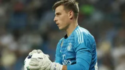 Andriy Lunin con los colores de Real Madrid.