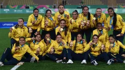 Selección Colombia femenina, campeonas de los Juegos Panamericanos 2019.