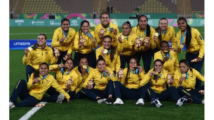 Selección Colombia femenina, campeonas de los Juegos Panamericanos 2019.