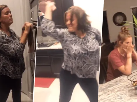 Explotó en Twitter: ella estaba con su horno, no se controló con el ruido y su hija no lo pudo creer