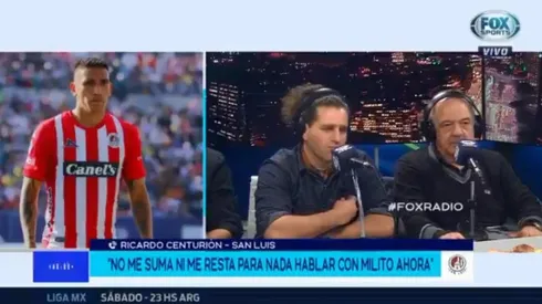 Ricardo Centurión no tuvo ningún filtro.