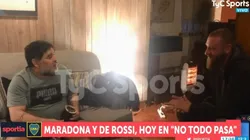 Diego Maradona y Daniele De Rossi, juntos.