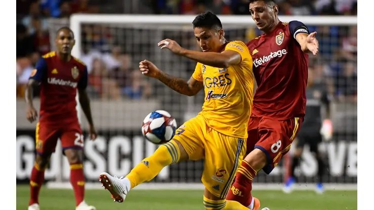 Carlos Salcedo, durante el duelo ante Real Salt Lake por Leagues Cup. (Foto: Getty)