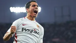 Wissam Ben Yedder festejando un gol en Sevilla.